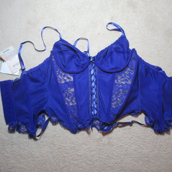 NWT Vintage wire  Bra top/ garter lace up detail M - Picture 13 of 17